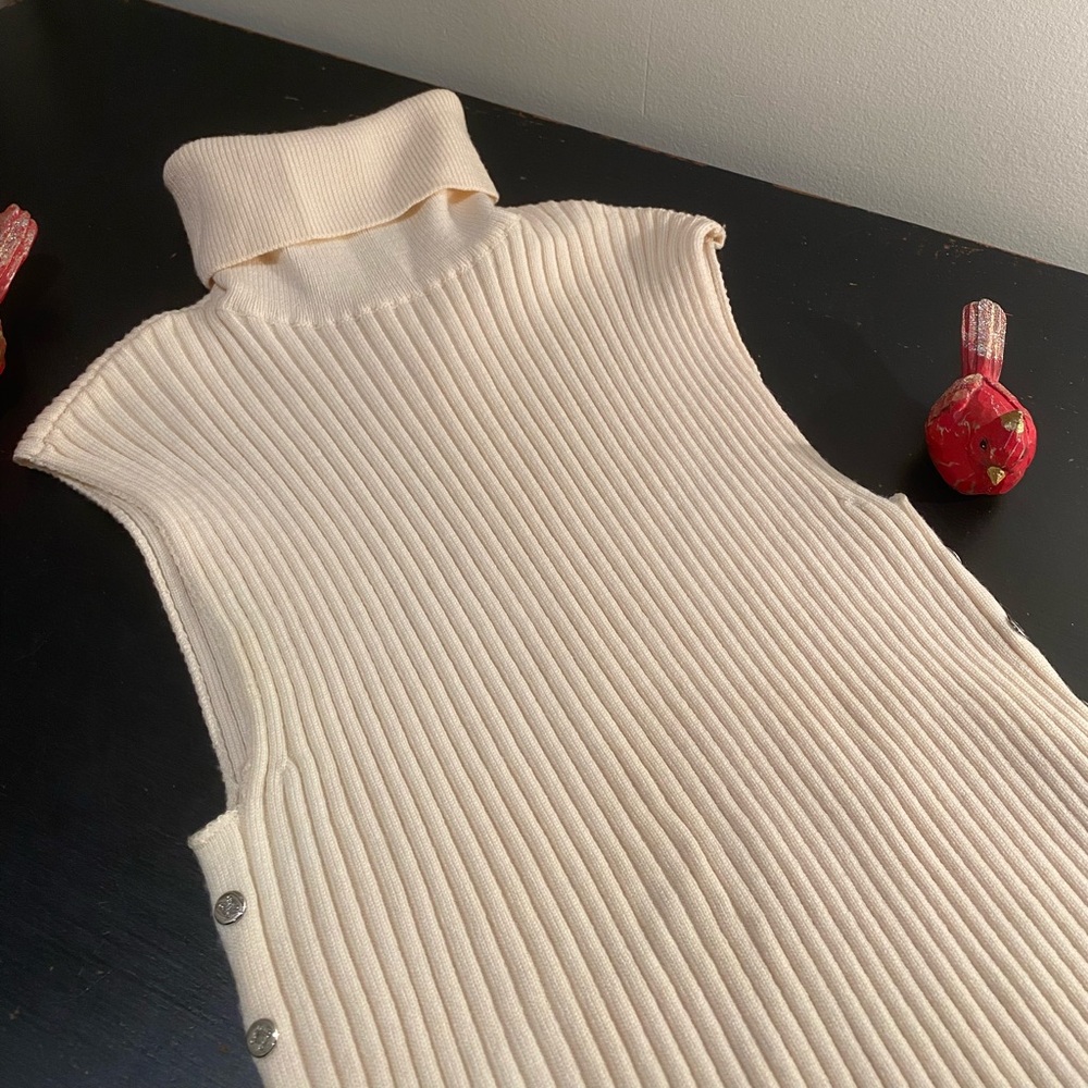 Rare Vintage Celine Wool Top - Cream / Ivory Size Small